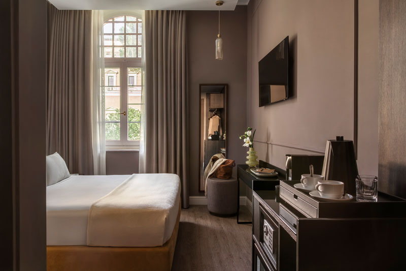 General view of the Standard Room with window - Hotel Viminale, BZAR hotels in Rome